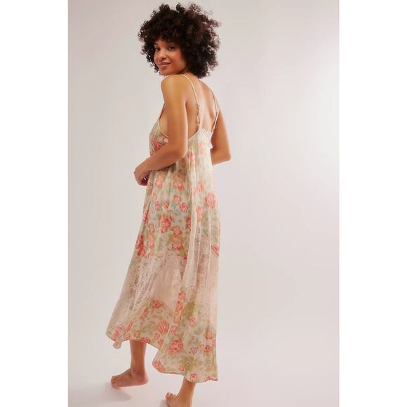 Free People NWT Intimately First Date Boho Printed Maxi Slip Dress | Size M - Picture 16 of 16